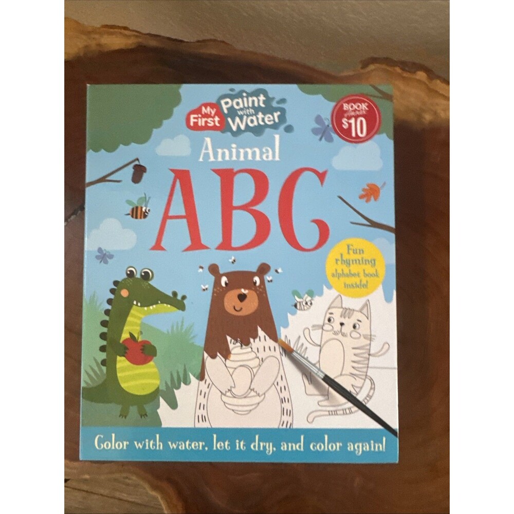 My First Magic Paint with Water Kit - Animal ABC - Book - Case Gift Re-Useable